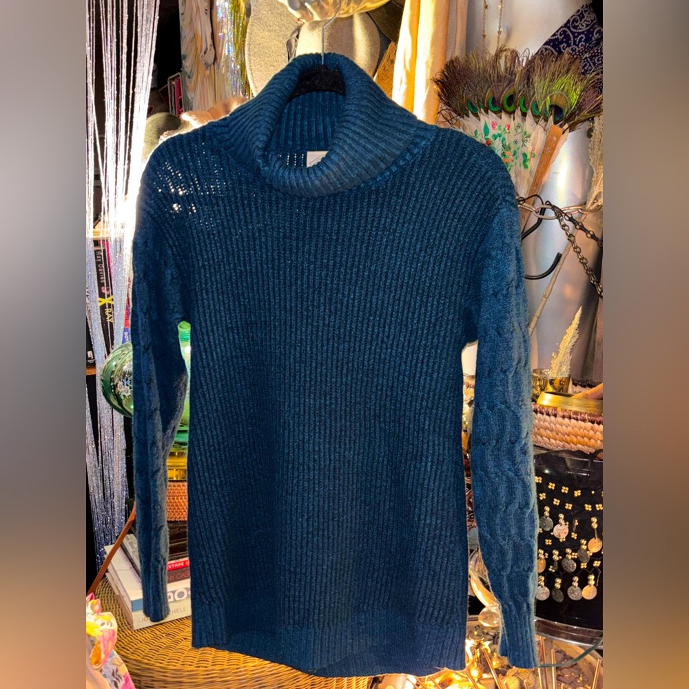 St. John's Bay Deep Blue Cowl Neck Sweater